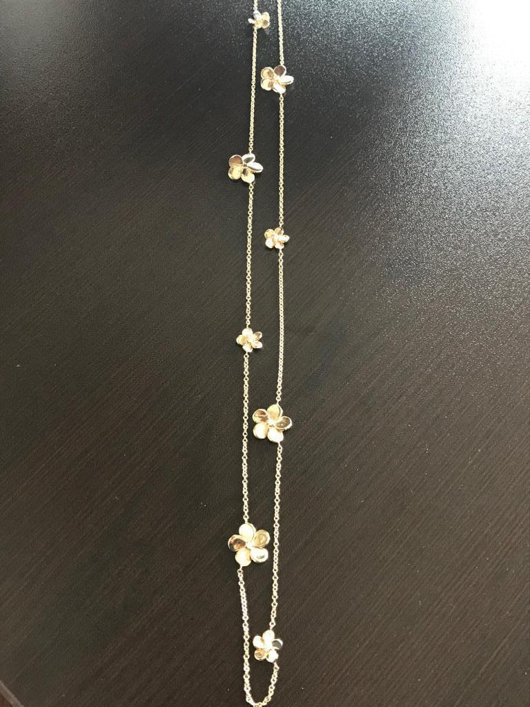 flower necklace gold