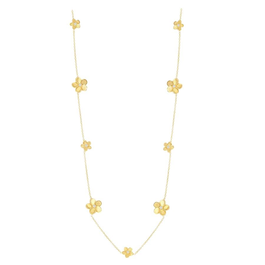 Collar Flor Oro Amarillo
