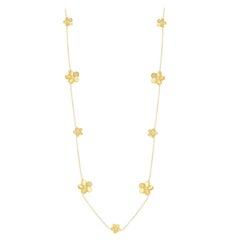 Collar Flor Oro Amarillo