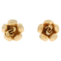 Orecchini a perno in oro giallo a forma di fiore - 14k Blossoms Pierced