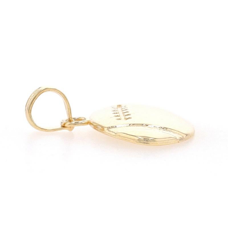 Yellow Gold Football Pendant - 14k Sports American Football In Excellent Condition For Sale In Greensboro, NC
