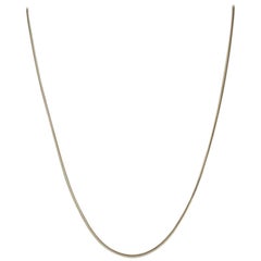 Yellow Gold Foxtail Chain Necklace, 14 Karat Spring Ring Clasp