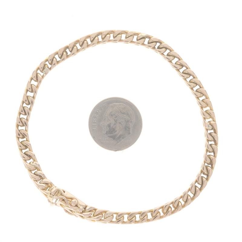 Women's Yellow Gold Franco Chain Bracelet 7 1/2