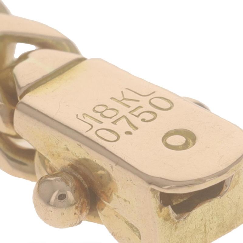 Bracelet en or jaune avec chaîne Franco 7 1/2
