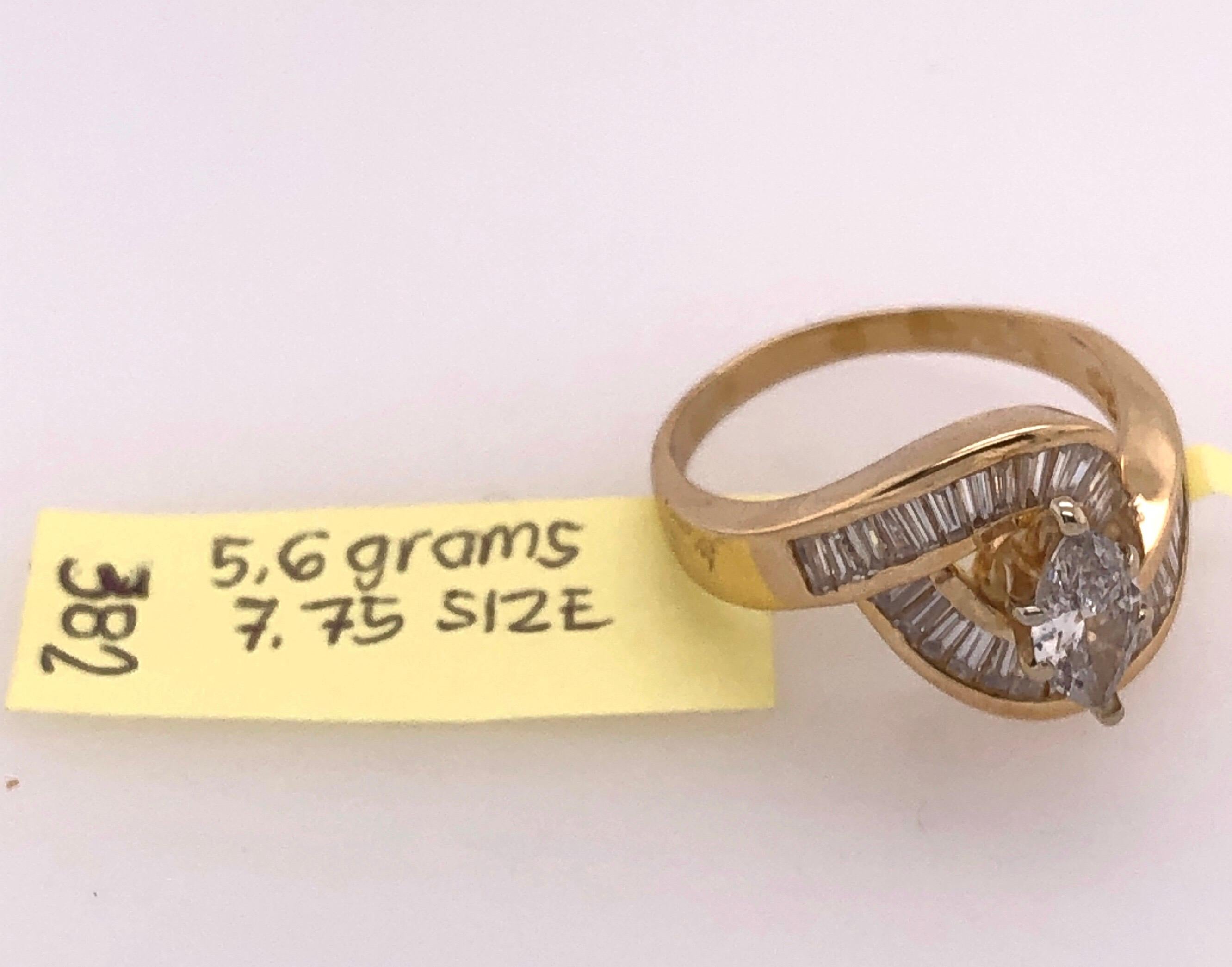 Yellow Gold Free Style Ring with Diamonds For Sale 5