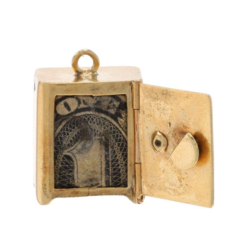 Pendentif de coffre-fort autoportant en or jaune Mad Money, fermetures à glissière en 14 carats Excellent état - En vente à Greensboro, NC
