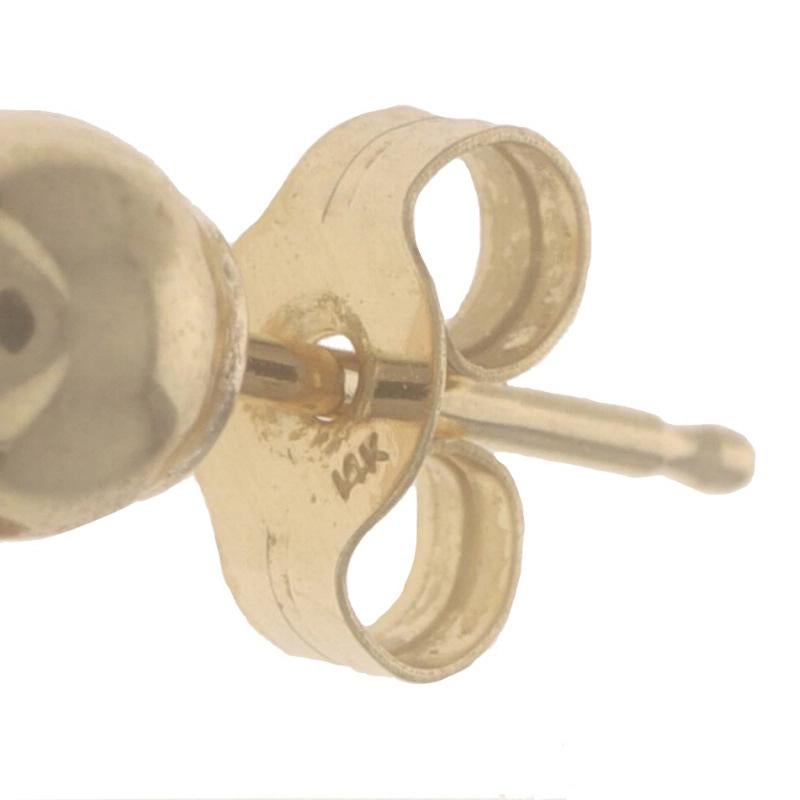 Pendientes colgantes de perlas de agua dulce de oro amarillo - 14k perforados Cuenta en venta