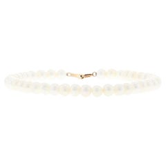 Yellow Gold Freshwater Pearl Strand Bracelet 6 3/4" - 10k