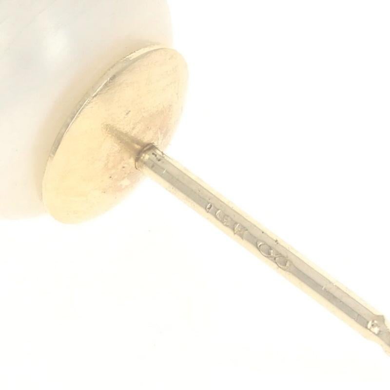 Boucles d'oreilles or jaune perles d'eau douce - 14k percées 8mm Pour femmes en vente
