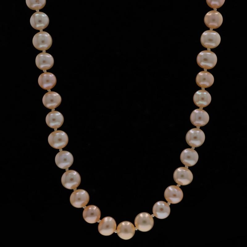 Perlina Collana con fili annodati di perle d'acqua dolce in oro giallo da 18 1/2