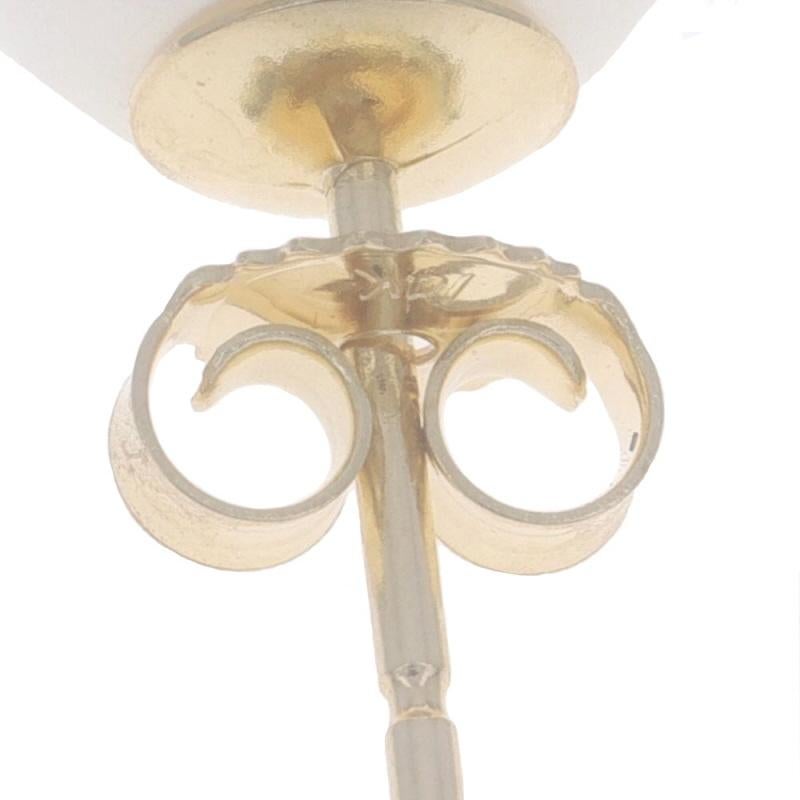 Donna Orecchini di perle d'acqua dolce in oro giallo 14k con foro rotondo in vendita