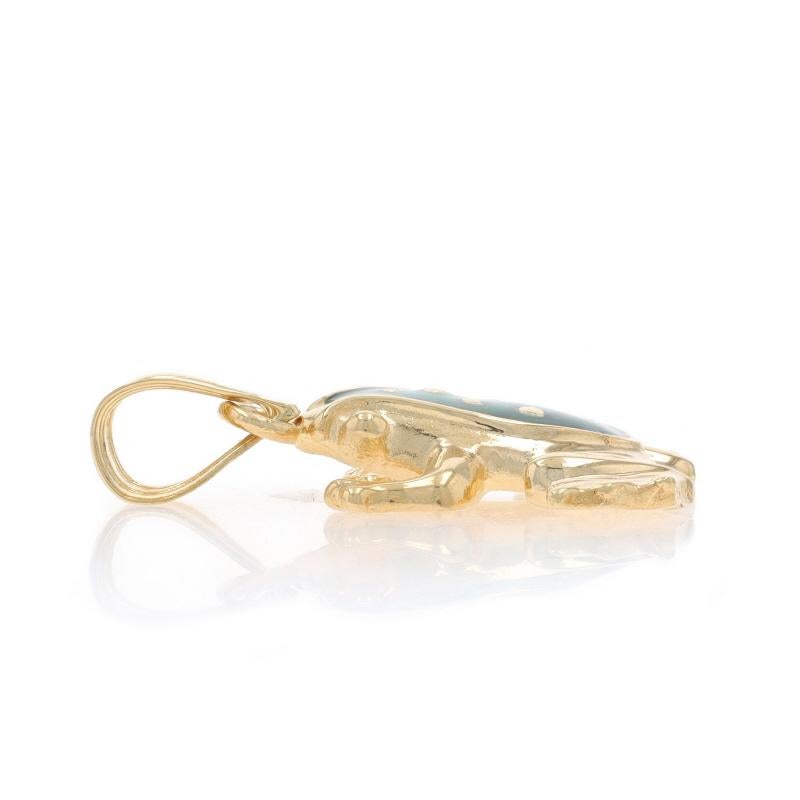 Pendentif Or Jaune Grenouille 14k Amphibie Excellent état - En vente à Greensboro, NC