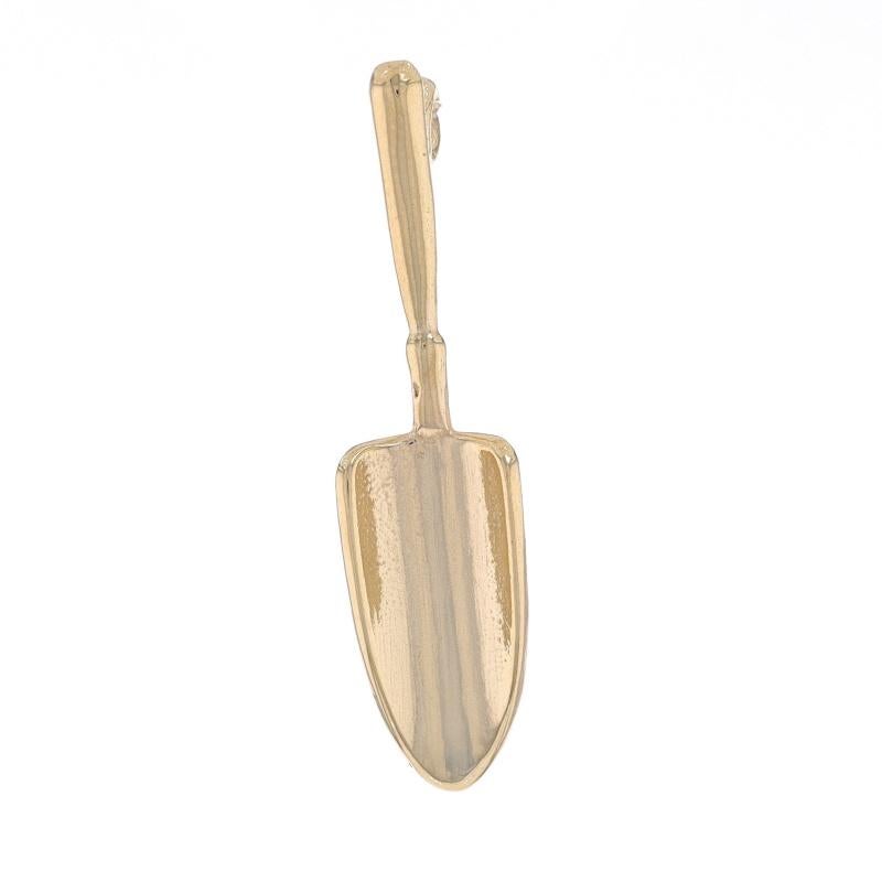 Metal Content: 14k Yellow Gold

Theme: Gardening Trowel, Landscaping Potting Hand Tool

Measurements

Tall: 1 1/4
