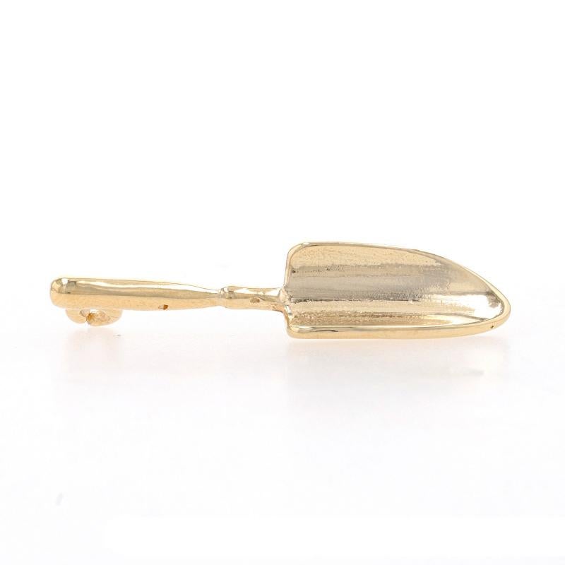 Yellow Gold Gardening Trowel Charm - 14k Landscaping Potting Hand Tool In Excellent Condition For Sale In Greensboro, NC