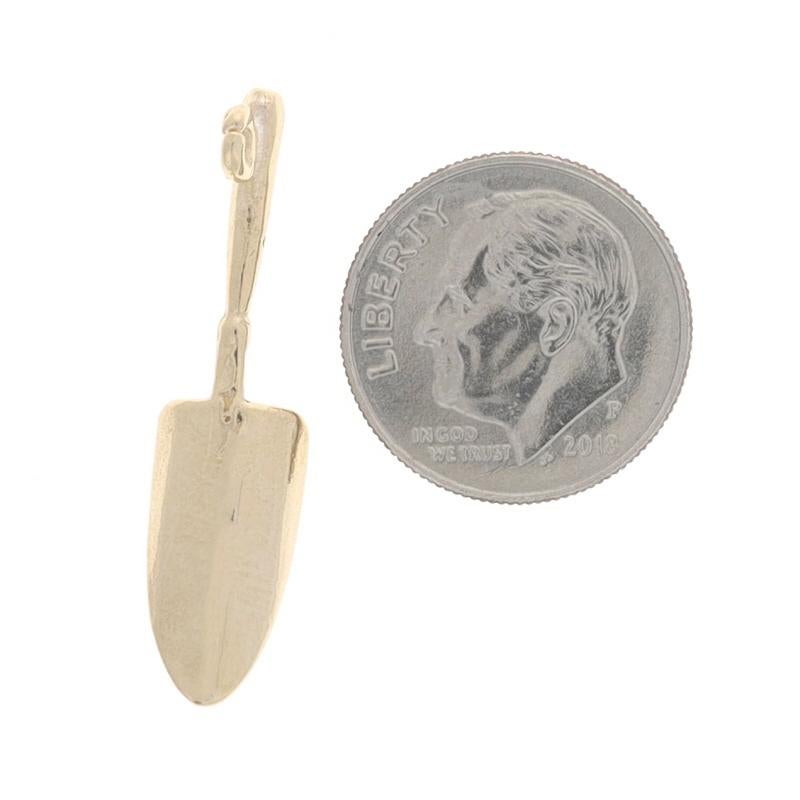 Women's or Men's Yellow Gold Gardening Trowel Charm - 14k Landscaping Potting Hand Tool For Sale
