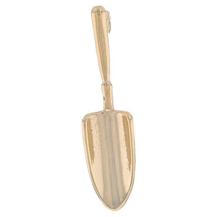 Yellow Gold Gardening Trowel Charm - 14k Landscaping Potting Hand Tool For Sale