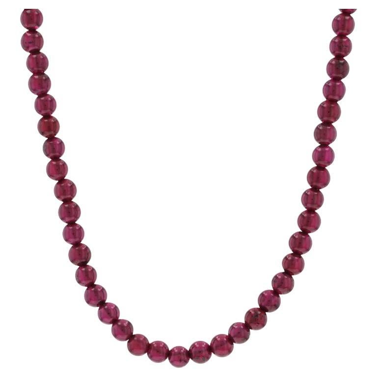 Collier de perles en or jaune grenat 14 1/4" - 14k Beads