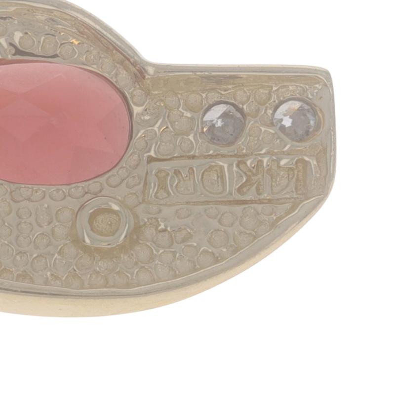 Pendentif en or jaune grenat diamant - 14k Oval 1.48ctw Pour femmes en vente