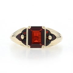 Yellow Gold Garnet Garnet Ring - 14k Emerald 2.17ctw