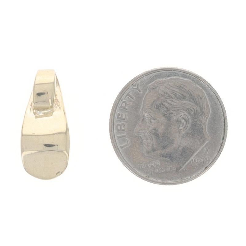 Taglio rotondo Ciondolo a scorrimento con granato solitario in oro giallo 14k rotondo .70ct in vendita