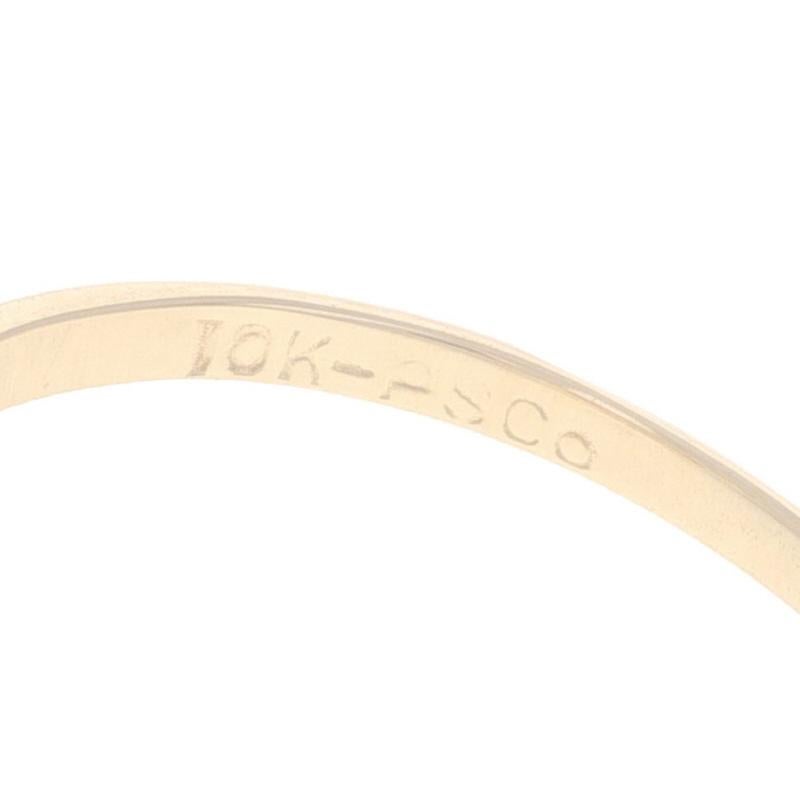 Oro Amarillo Granate Abanico Vintage Anillo Bypass de Dos Piedras 10k Redondo .70ctw Plisado en venta 2