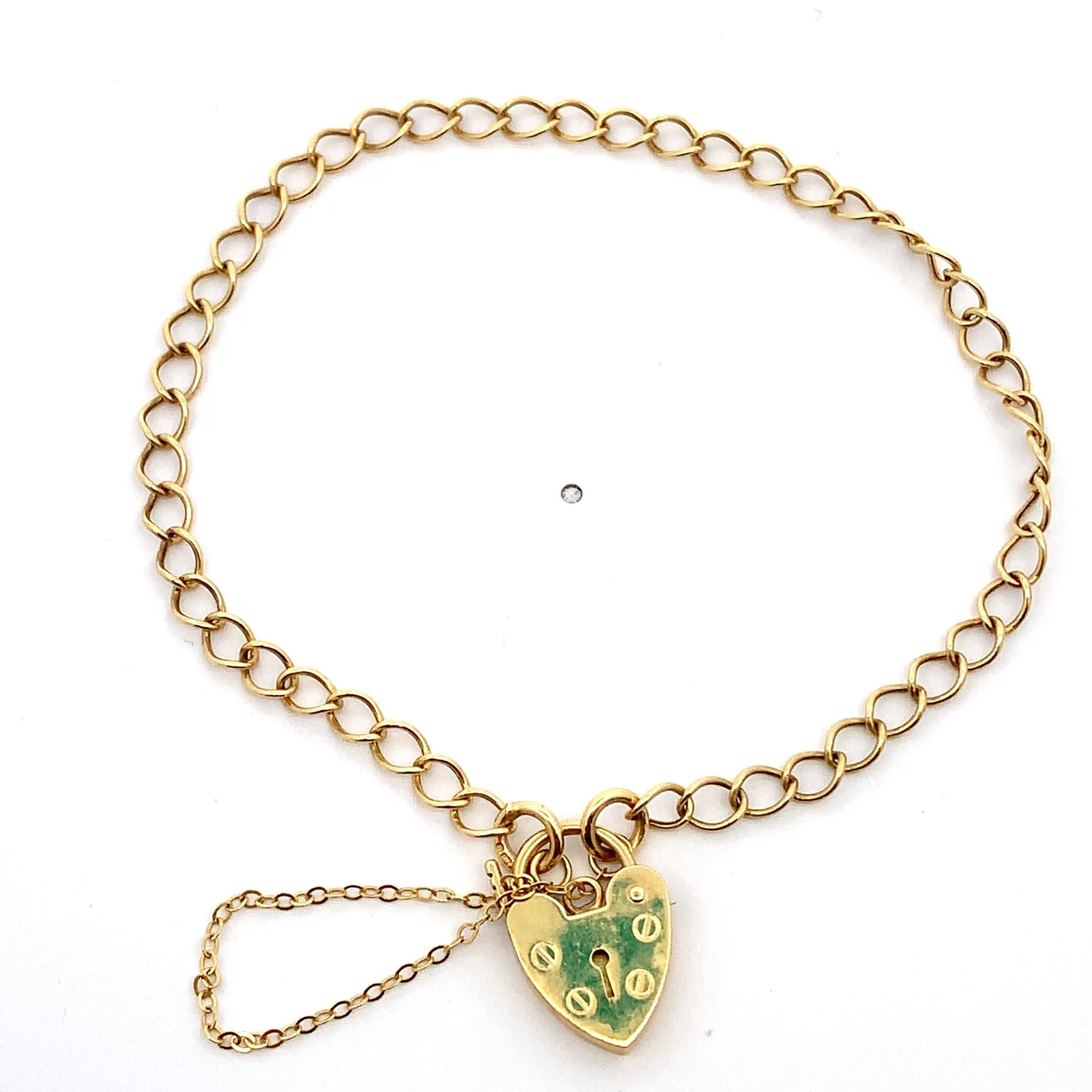 Femenino o masculino Pulsera de cadena gruesa con puerta de oro amarillo en venta