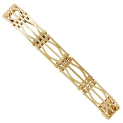 Yellow Gold Gate Link Bracelet