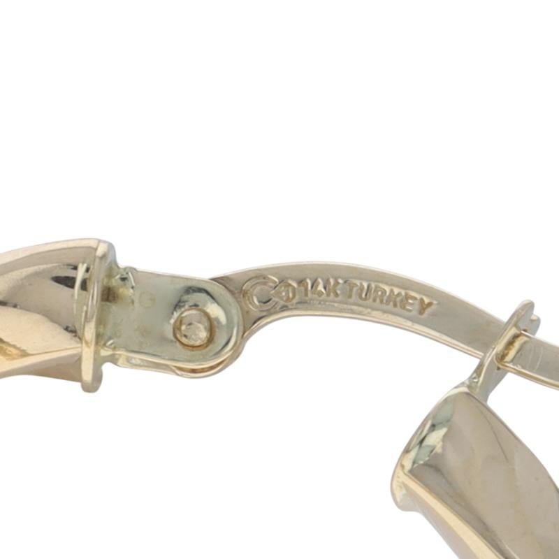 Boucles d'oreilles géométriques en or jaune - 14k percées Pour femmes en vente