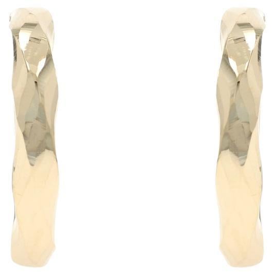 Boucles d
oreilles géométriques en or jaune - 14k percées en vente