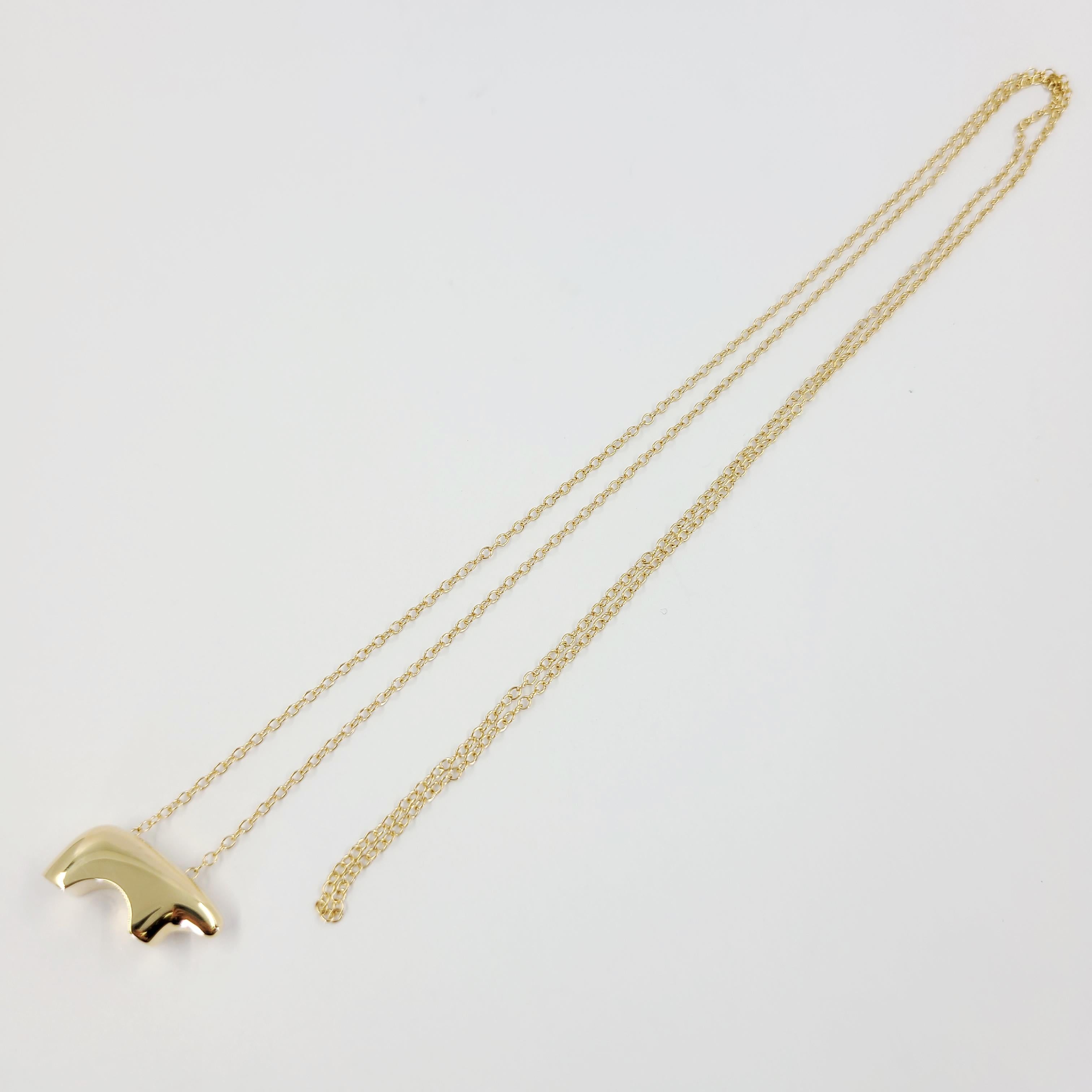 gold bear necklace