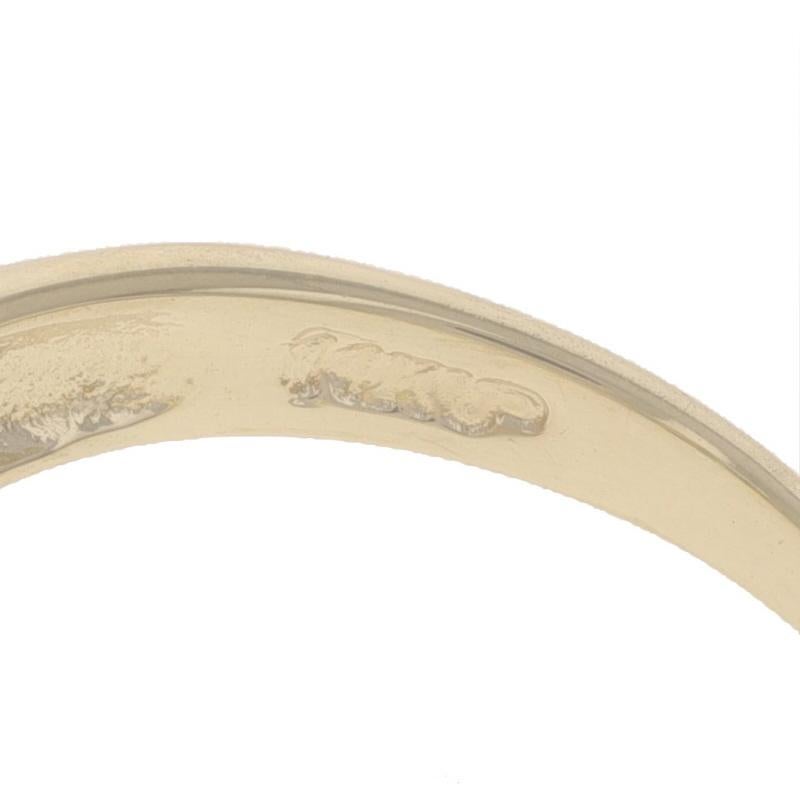 Anillo solitario de oro amarillo con berilo dorado - 14k talla esmeralda 1,79ct acanalado en venta 2