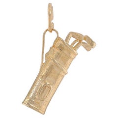 Yellow Gold Golf Bag & Clubs Charm - 14k Sports Equipment