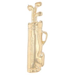 Gelbgold-Golftasche & Clubs-Anhänger - 14k Golf, Sport, Recreation, Gelbgold