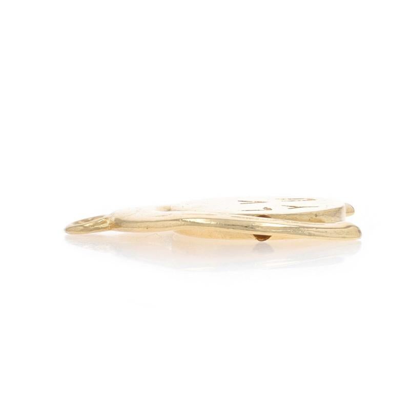 Breloque Good Luck Spinner en or jaune - 14k Pendentif I Love You Moves Unisexe en vente