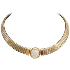 Yellow Gold Goose Diamond Necklace