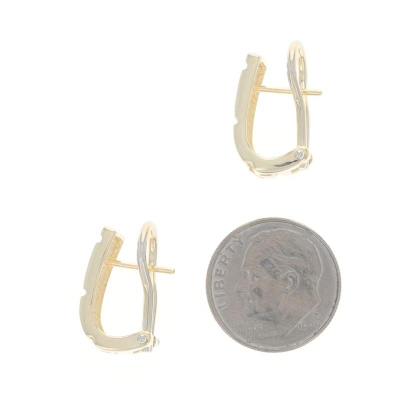 Women's Yellow Gold Greek Key Earrings - 14k Pierced For Sale