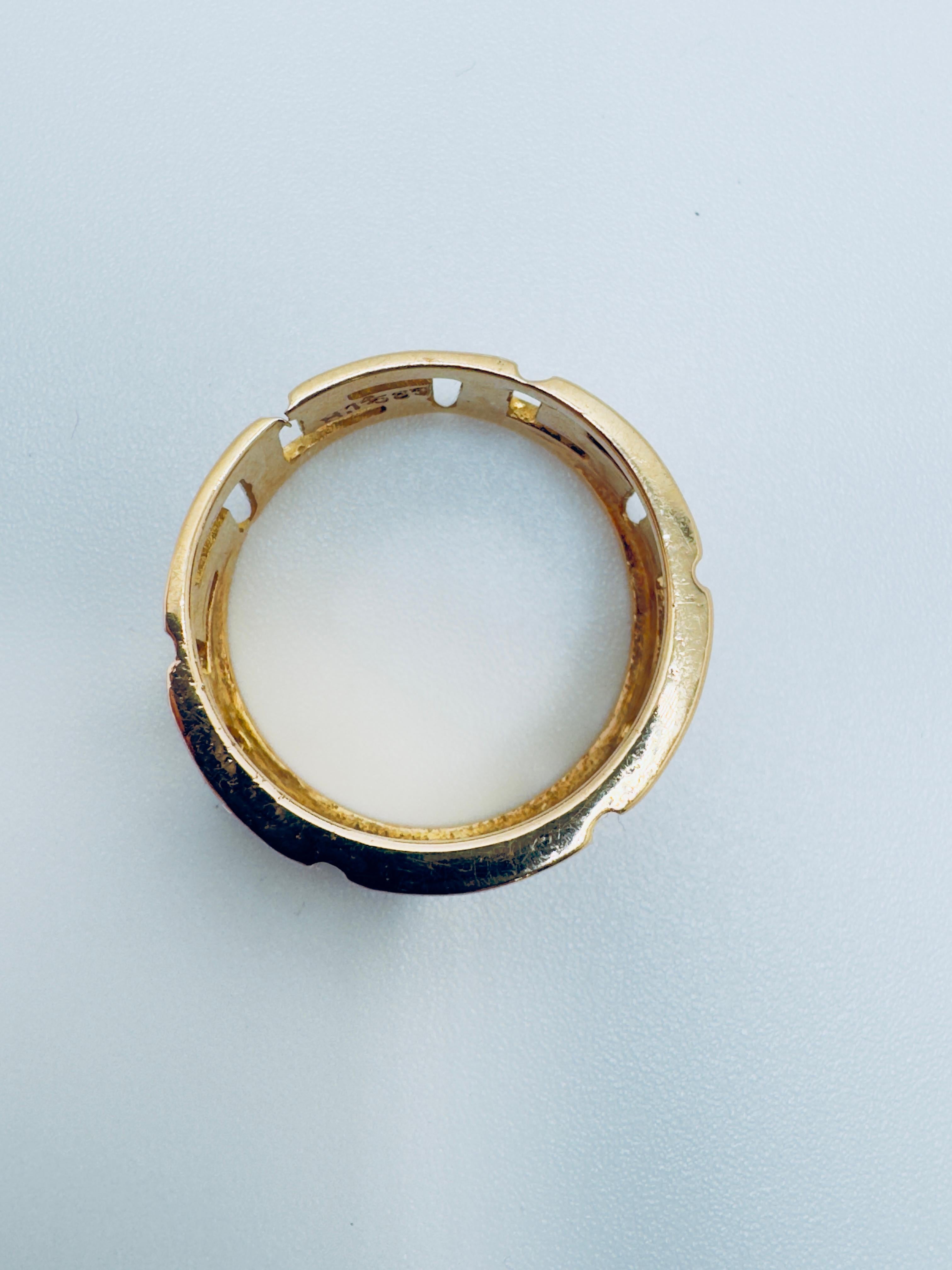 Griechischer Schlüssel-Eternity-Ring aus Gelbgold im Angebot 2