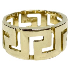 Yellow Gold Greek Key Eternity Ring