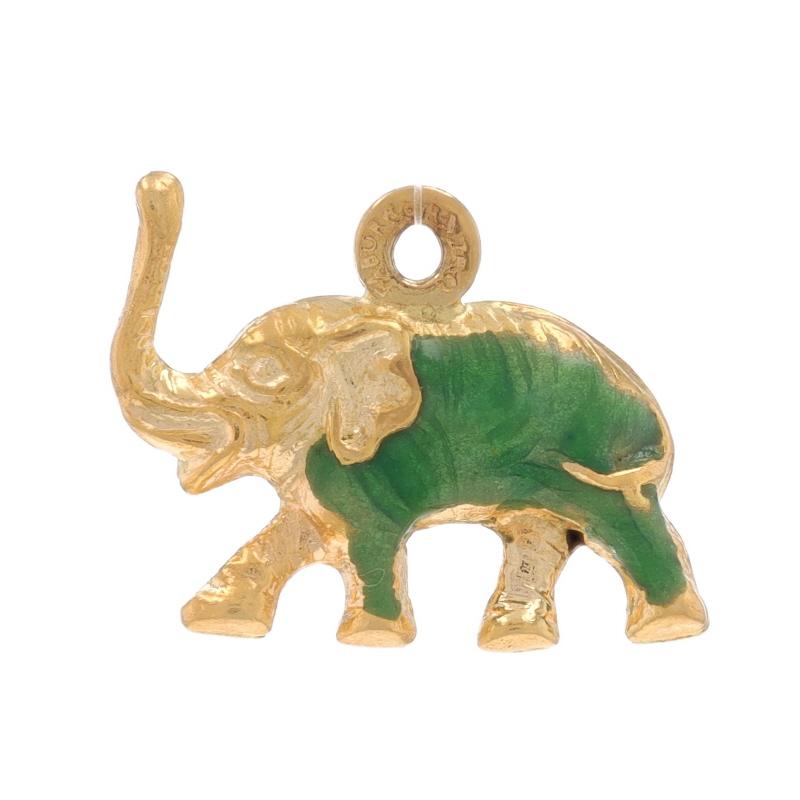 Contenuto del metallo: Oro giallo 18k

Tema: Elefante verde, pachiderma

Misure

Altezza (dalla cauzione fissa): 1/2