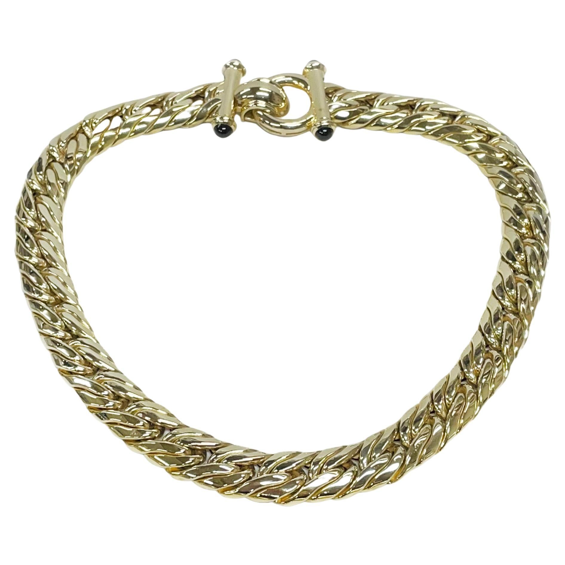Gelbgold Grüner Turmalin A Link Halskette