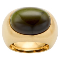 Yellow gold green tourmaline Pomellato statement