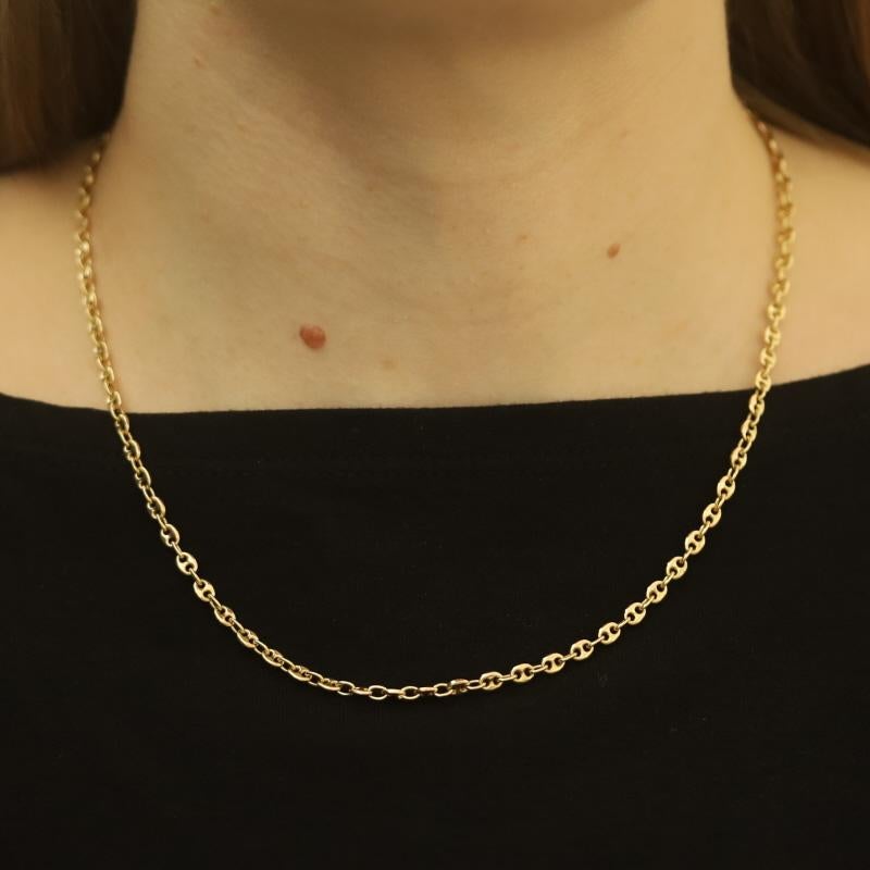 Women's Yellow Gold Gucci Link Chain Necklace 18 1/4