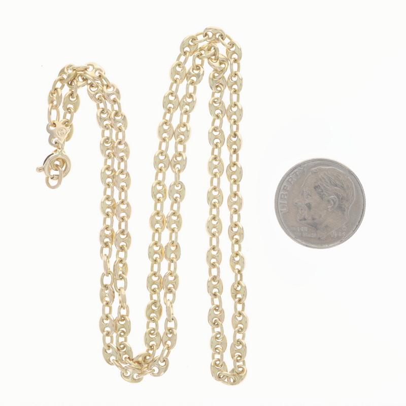 Yellow Gold Gucci Link Chain Necklace 18 1/4
