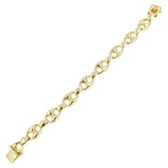 Bracelet à maillons en or jaune de style Gucci