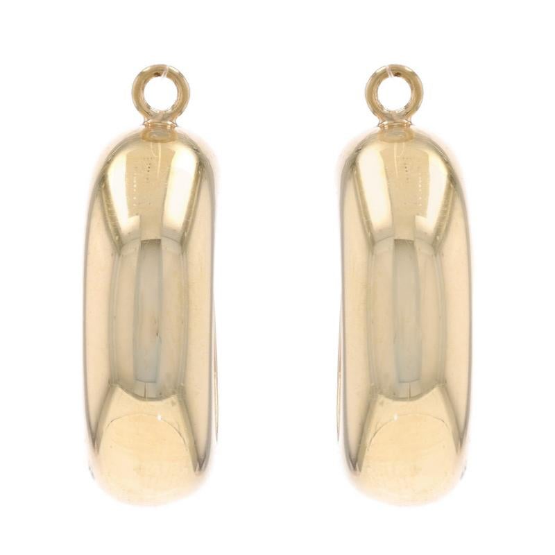 Orecchini a cerchio in oro giallo 14k In condizioni ottime in vendita a Greensboro, NC