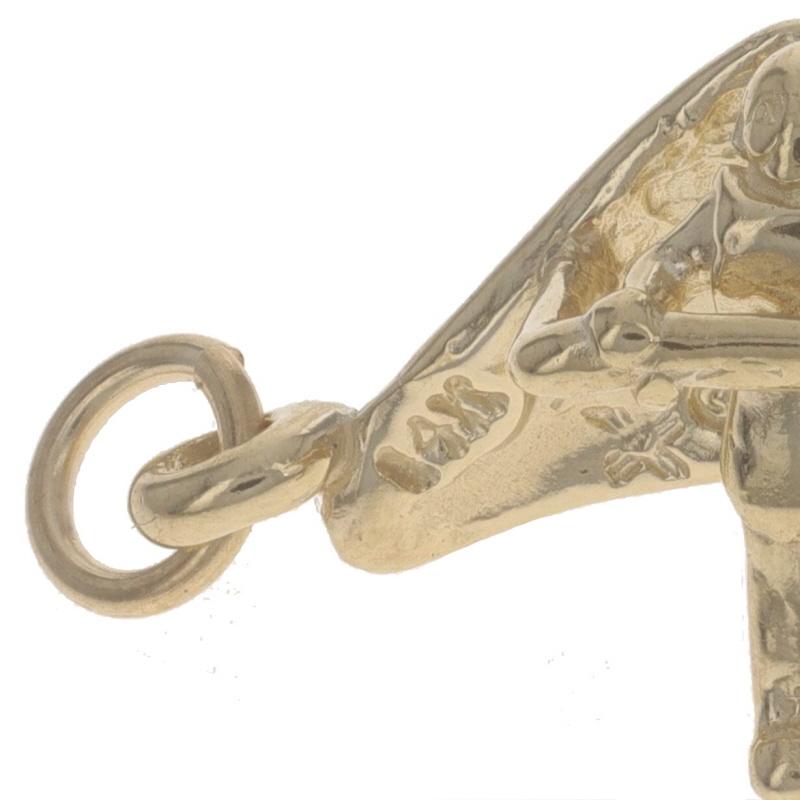 Yellow Gold Hang Gliding Charm - 14k Recreational Air Sports 1