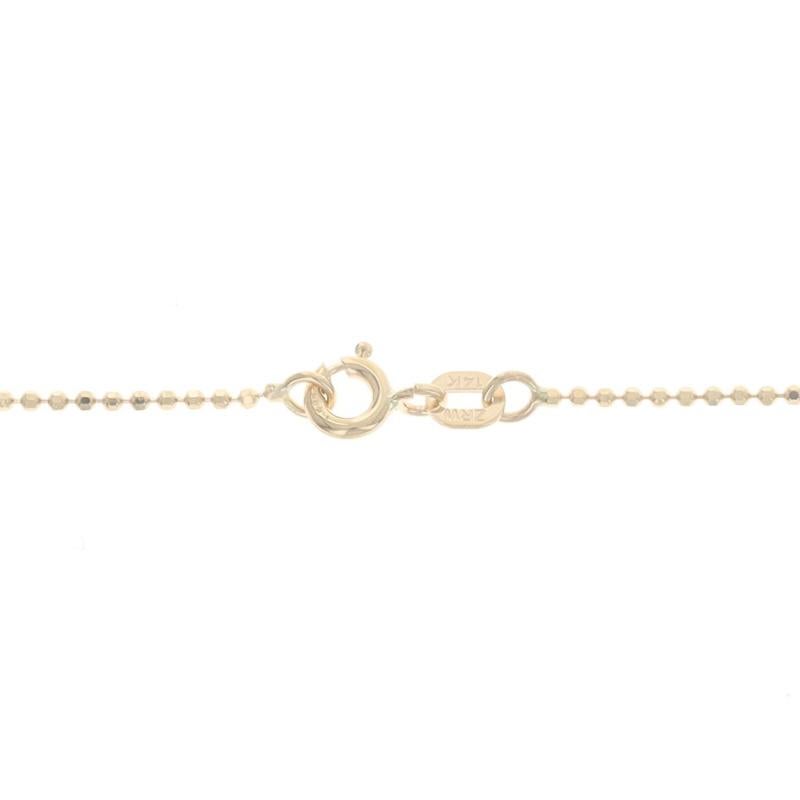 Women's Yellow Gold Heart Duo Lariat Necklace 16 3/4