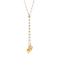 Collana con ciondolo Duo Cuore in oro giallo da 18" - 14k Love