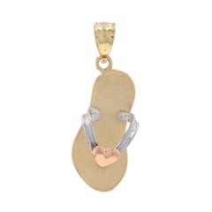 Pendentif tong en or jaune - 14k Summer Sandal Footwear