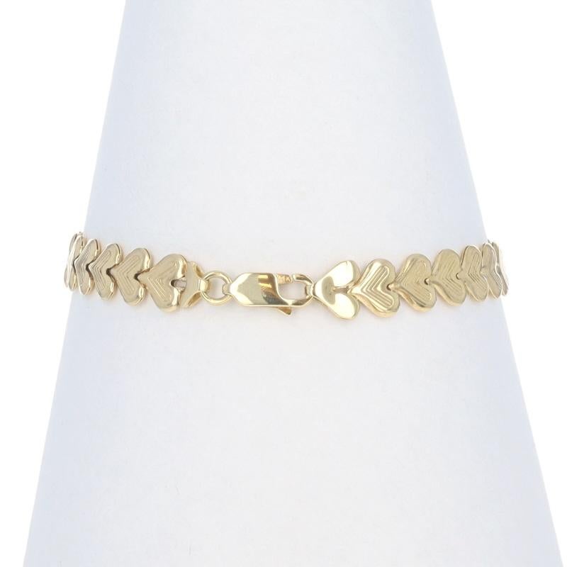 De las mujeres Pulsera Eslabón Corazón Oro Amarillo 7